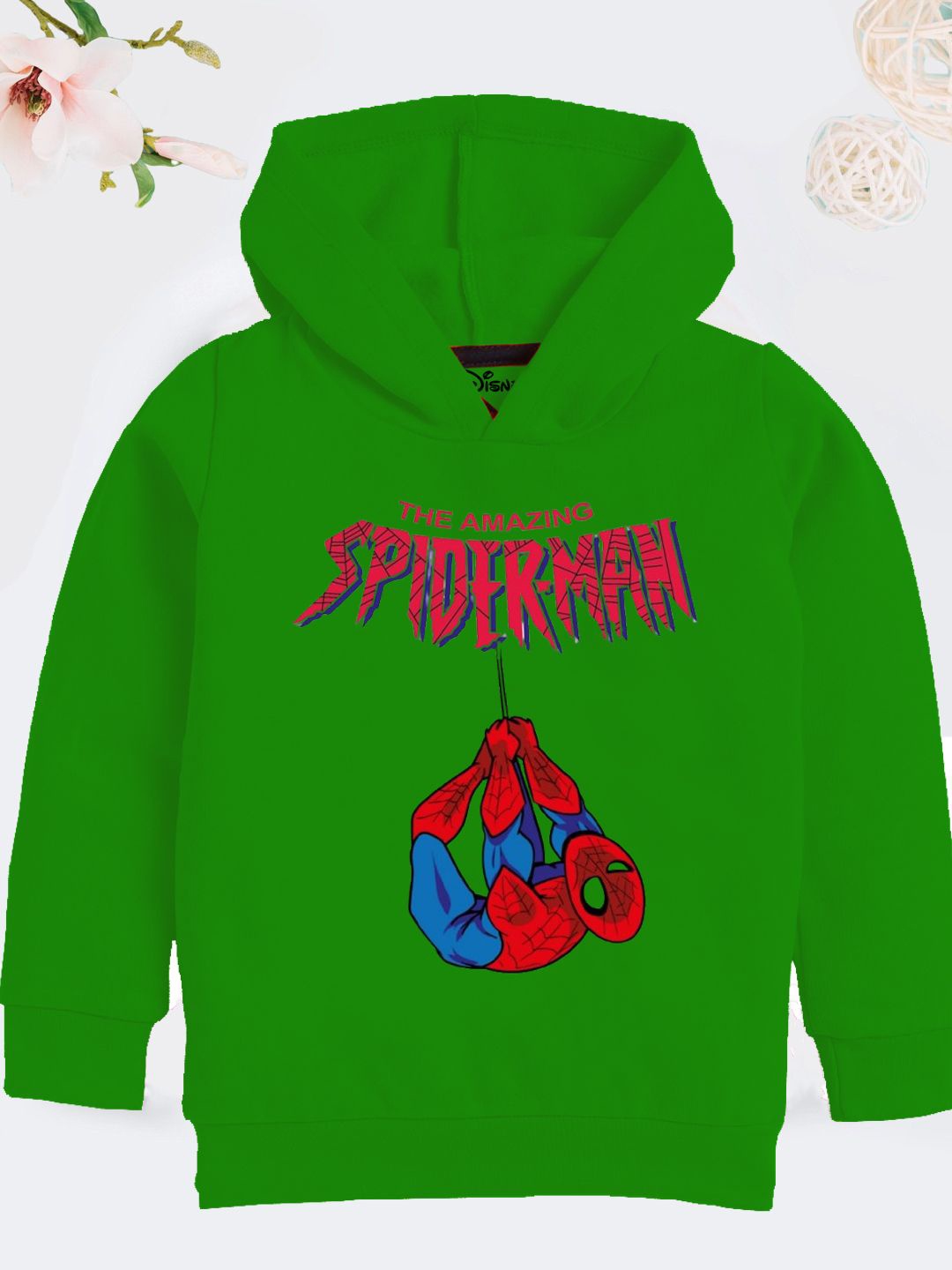 

YK Disney Boys Printed Hooded Sweatshirt, Green