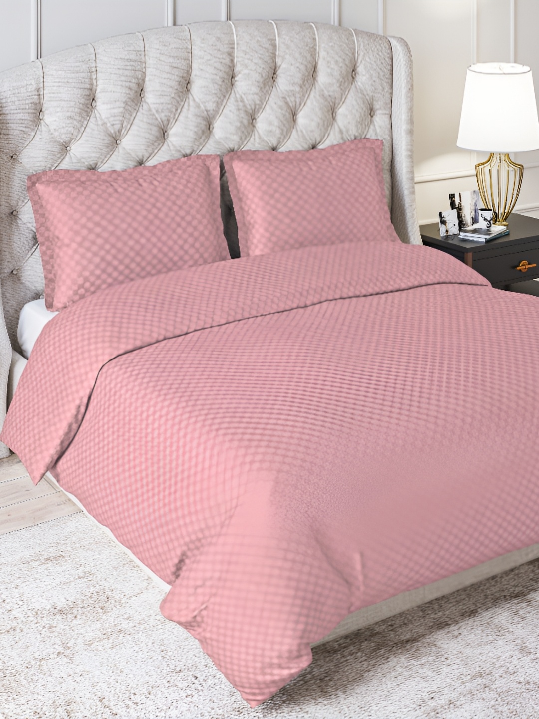 

Trance Home Linen Rose 300TC Jacquard Single Duvet Cover & 2 Pillow Covers 1.52m X 2.33m