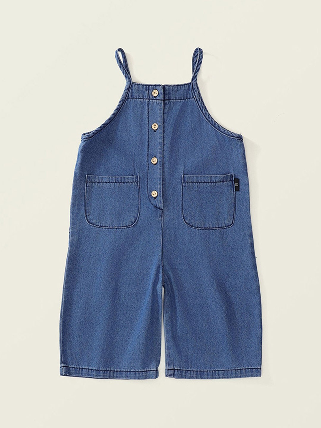 

LULU & SKY Infant Girls Wide Leg Dungaree, Blue