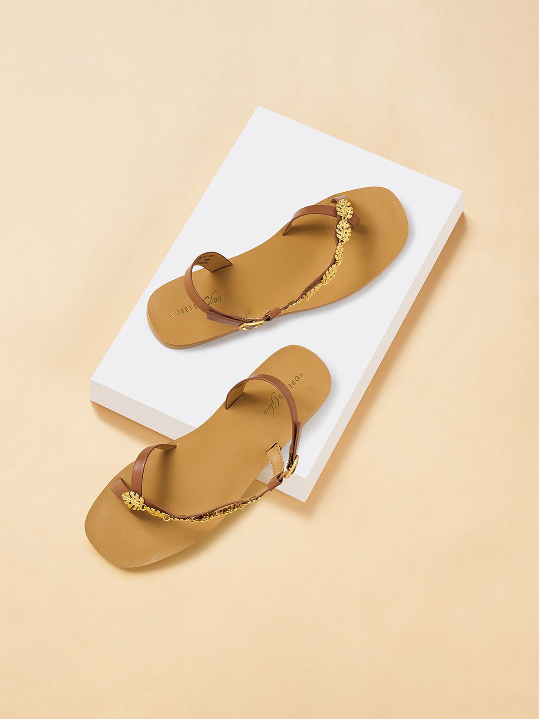 

Forever Glam by Pantaloons Women T-Strap Flats with Bows, Gold