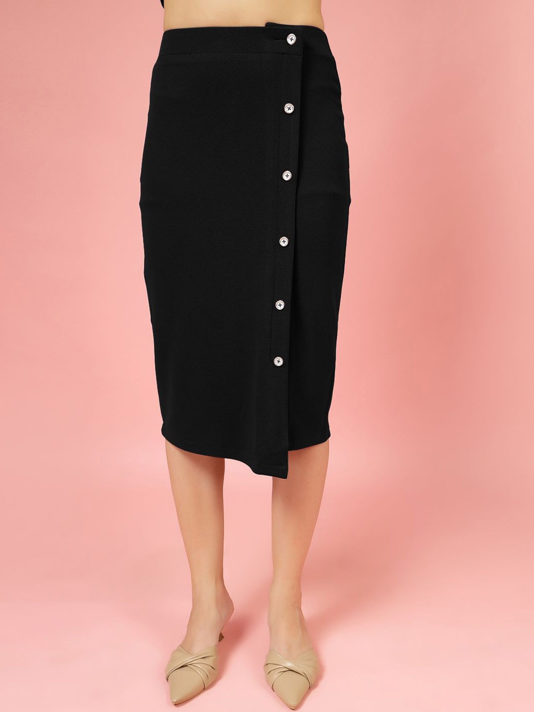 

Oomph! Pencil Midi Skirt, Black