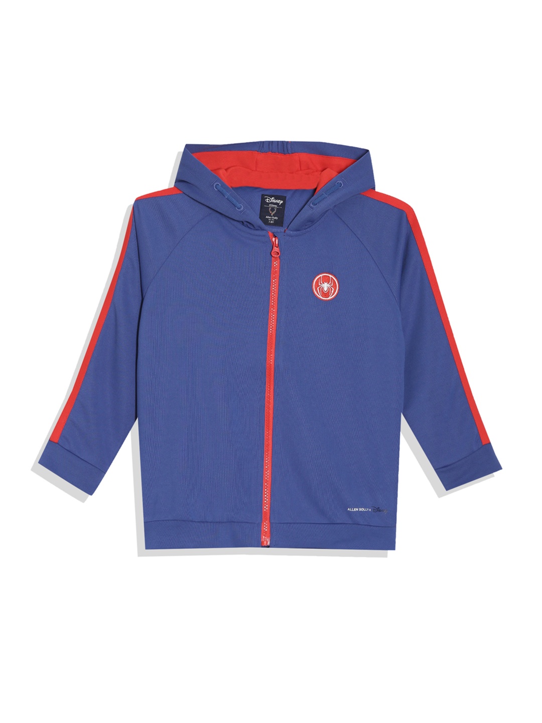 

Allen Solly Junior x Disney Boys Hooded Spiderman Printed Bomber Jacket, Blue