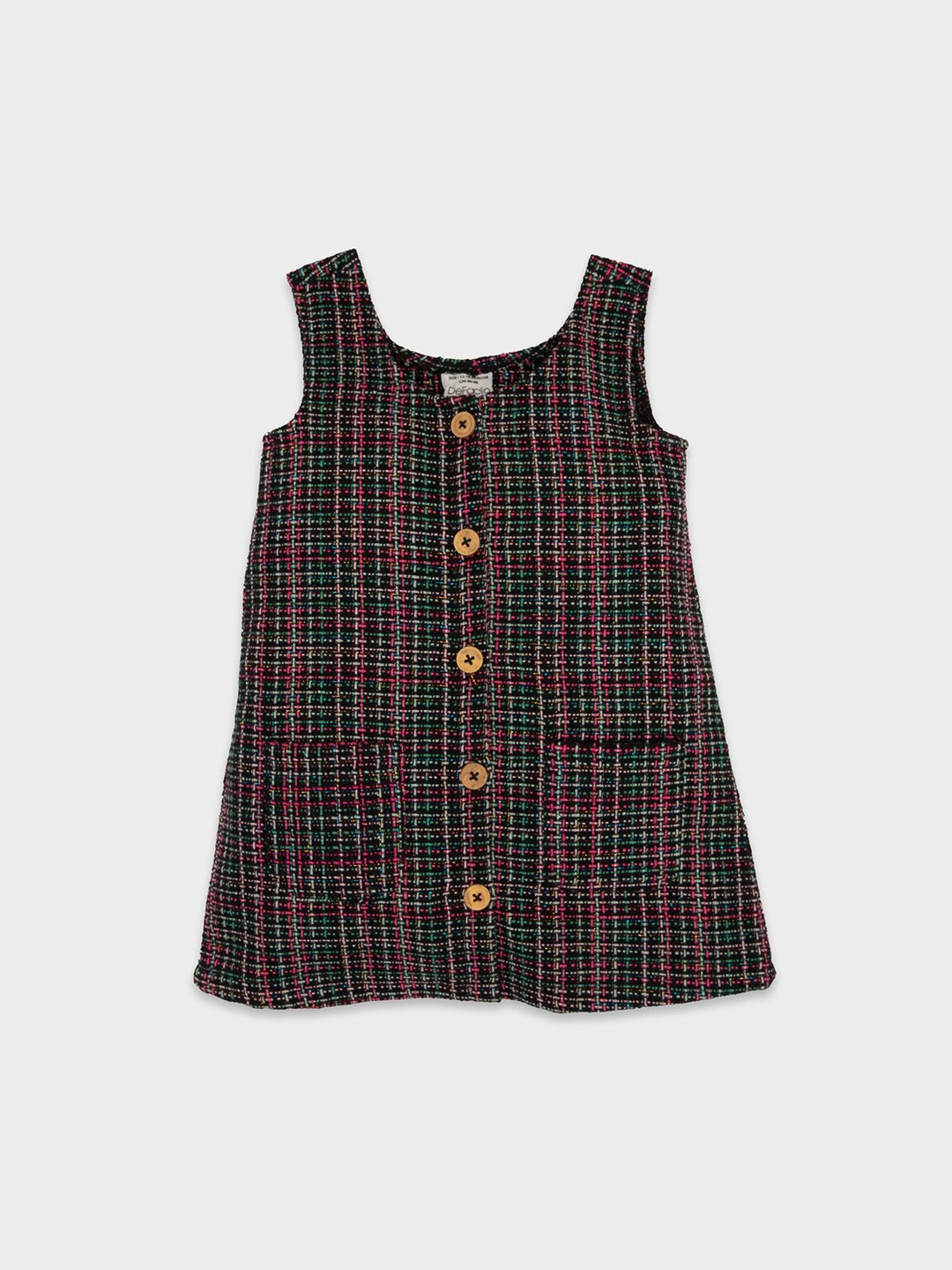

DeFacto Girls Checked Dress, Black