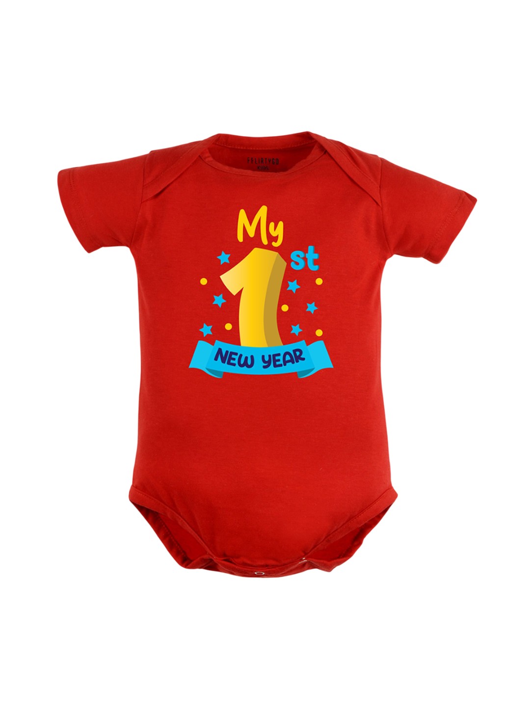 

FFLIRTYGO Infants Printed Cotton Bodysuit, Red