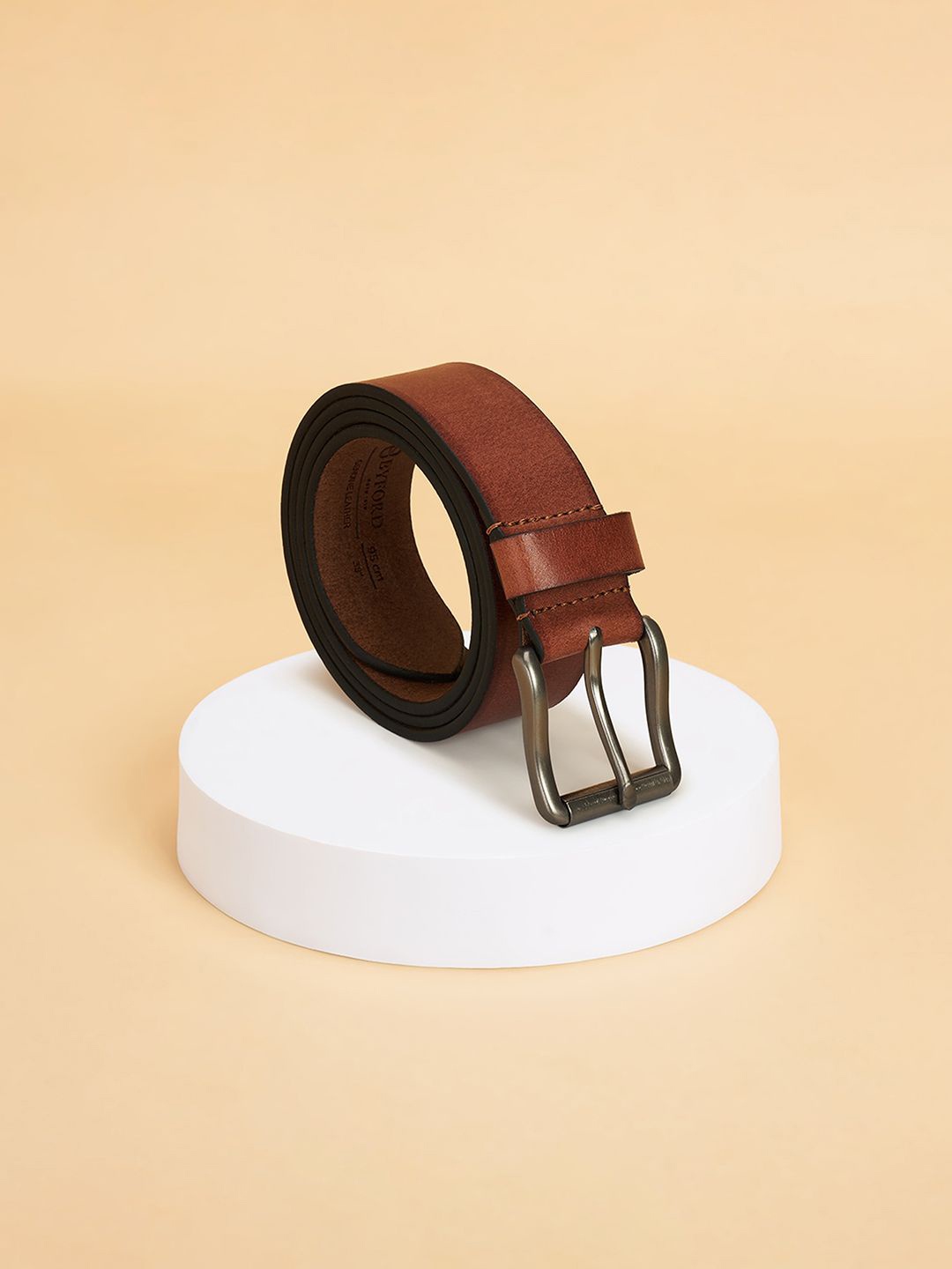 

BYFORD by Pantaloons Men Leather Belt, Tan