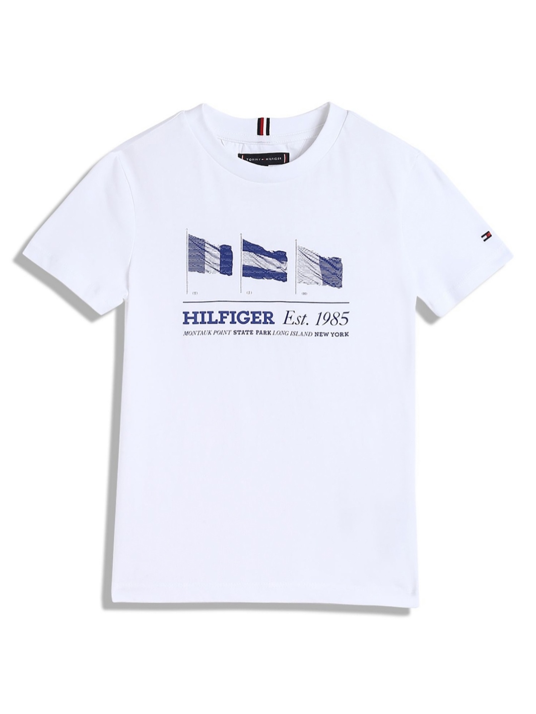 

Tommy Hilfiger Boys Typography Printed T-shirt, White