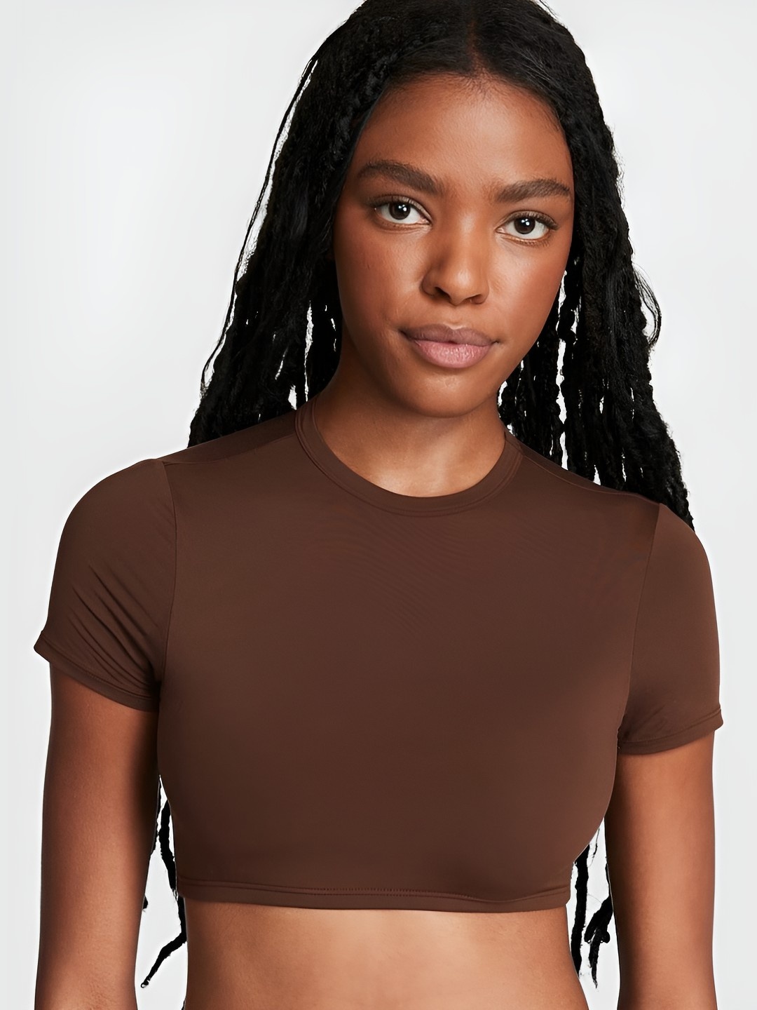 

Victoria's Secret Women Pockets T-shirt, Brown