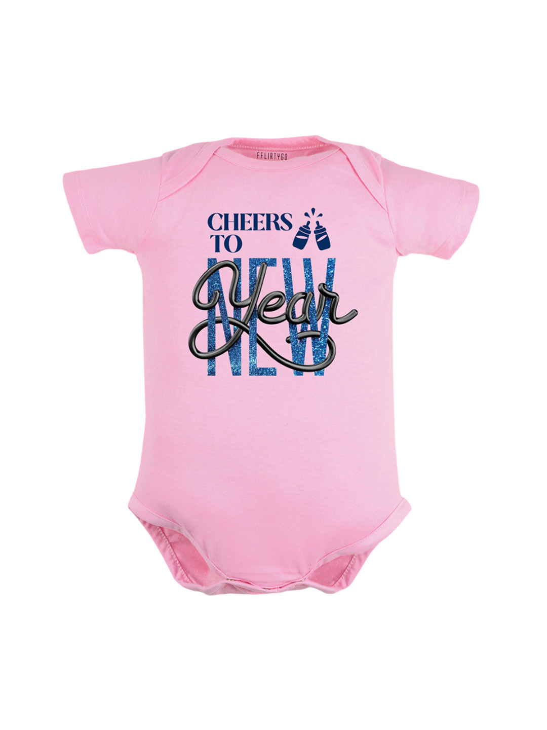 

FFLIRTYGO Infants Printed Cotton Bodysuit, Pink