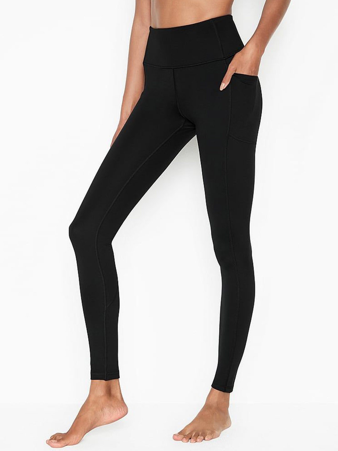 

Victoria's Secret Women High-Rise Ankle-Length Gym Tights, Black