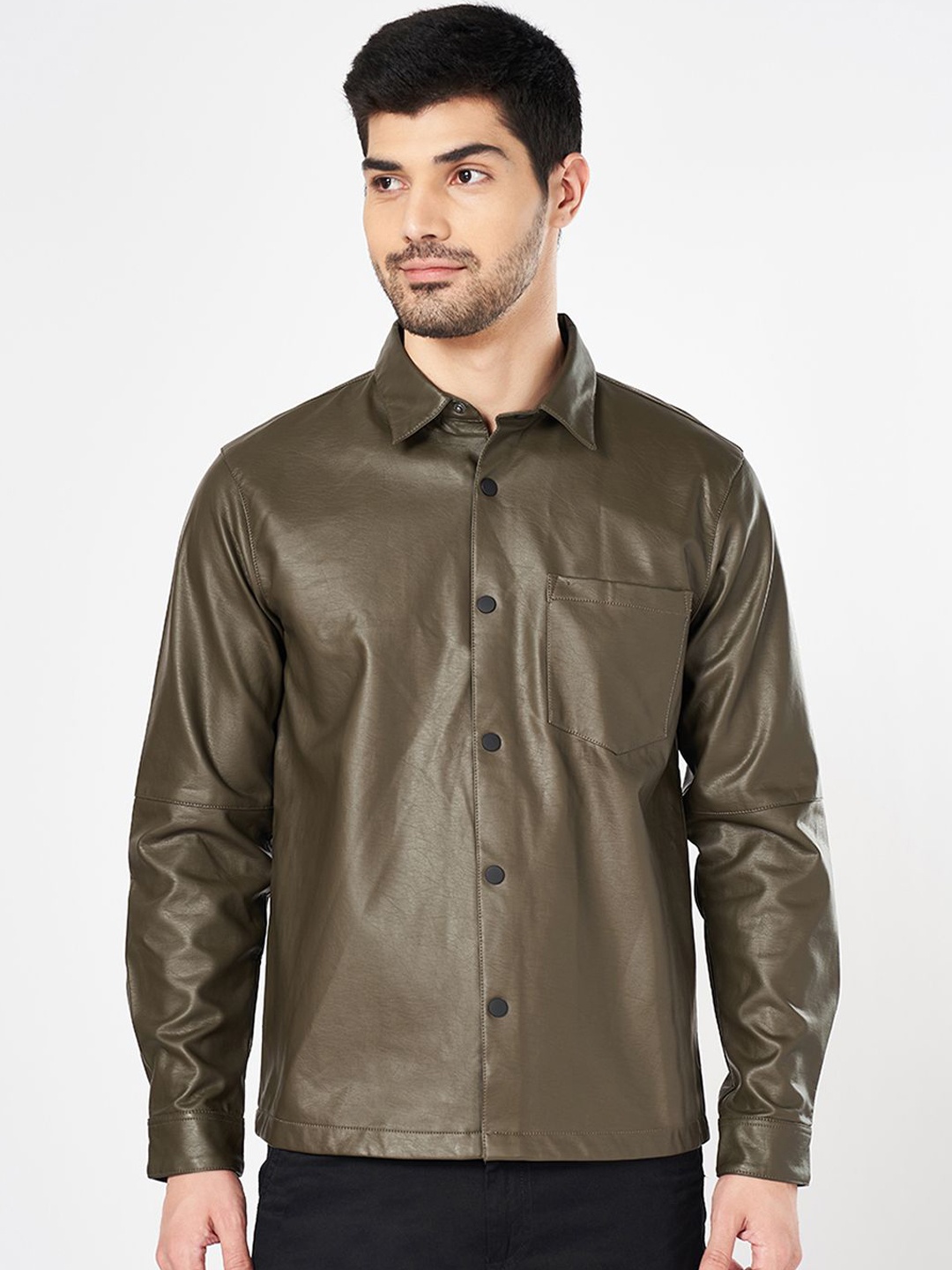 

BYFORD by Pantaloons Men Crop Tailored Jacket, Olive