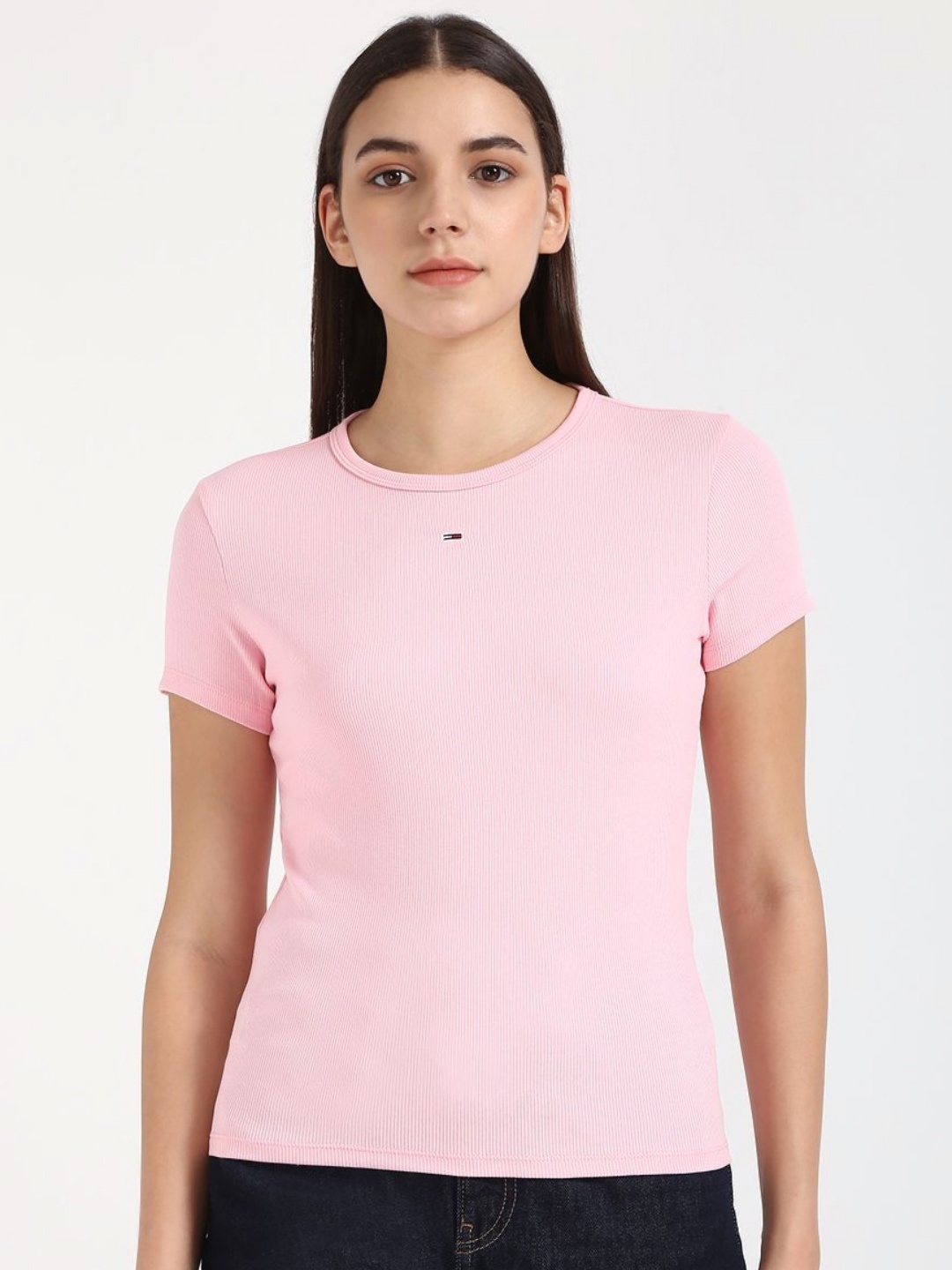 

Tommy Hilfiger Women Pockets Slim Fit T-shirt, Pink
