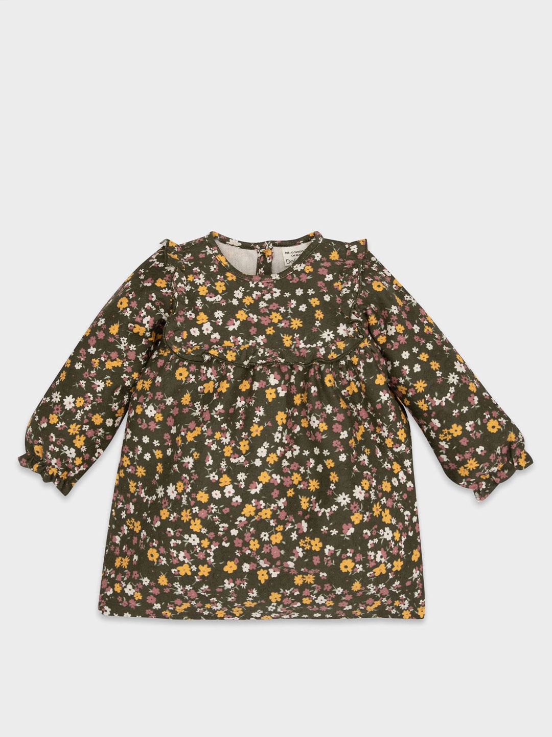 

DeFacto Girls Floral Printed A-Line Dress, Green