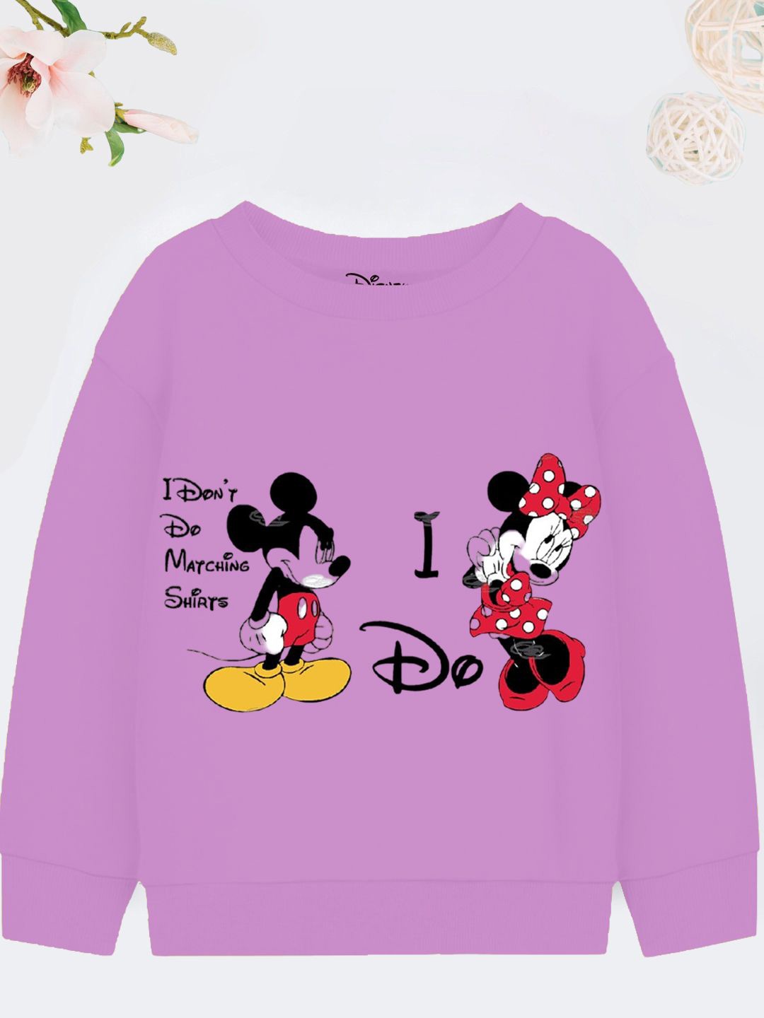 

YK Disney Girls Printed Sweatshirt, Purple