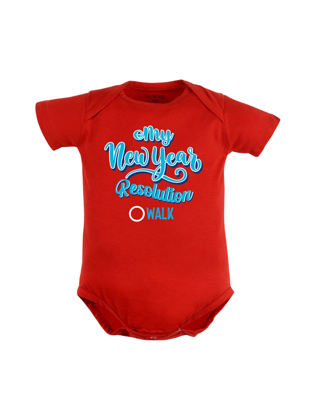 

FFLIRTYGO Infants Printed Pure Cotton Bodysuit, Red