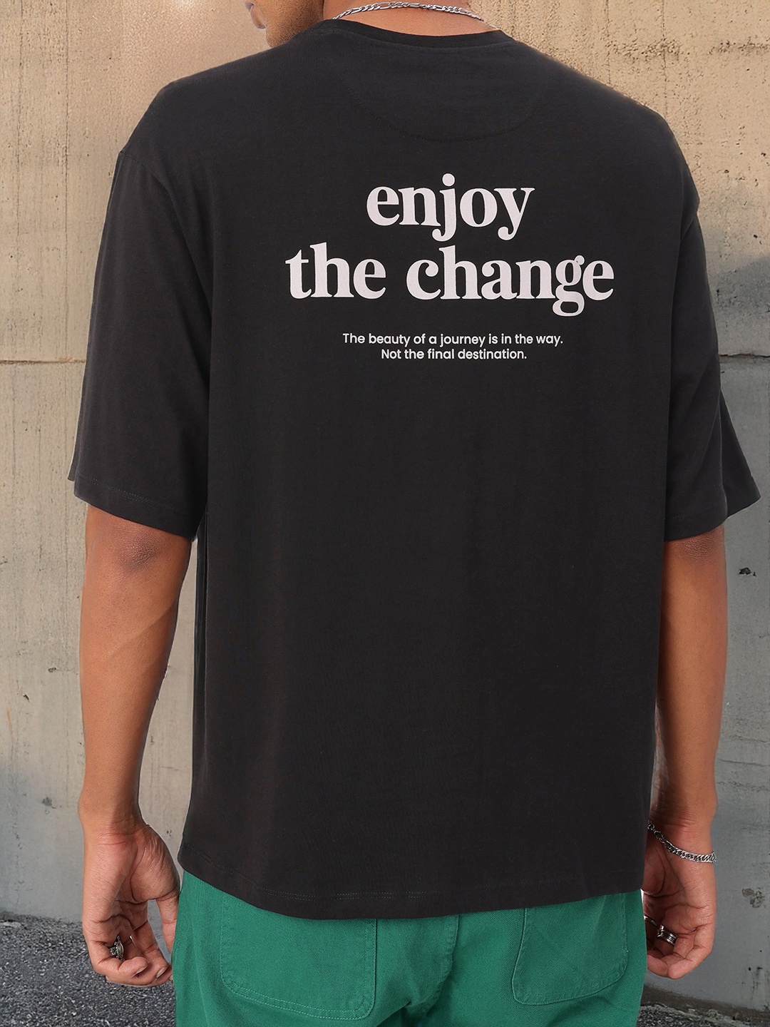 

Kook N Keech Street Style Typography Printed Relaxed Fit T-shirt, Black