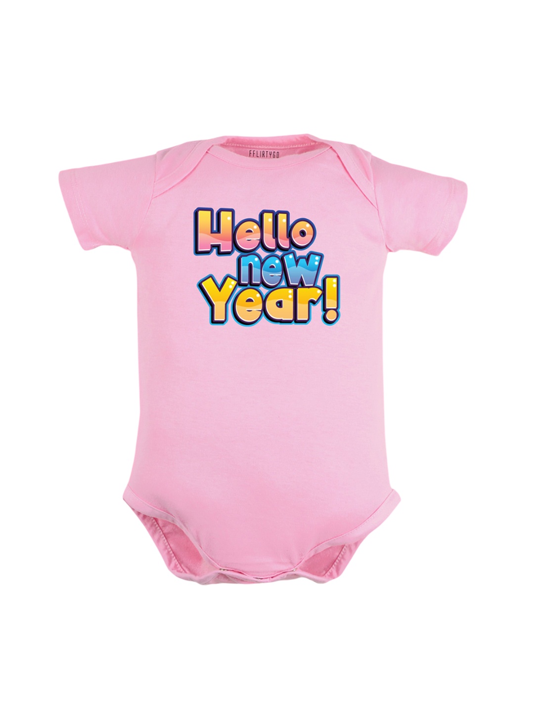 

FFLIRTYGO Infants Printed Pure Cotton Bodysuit, Pink