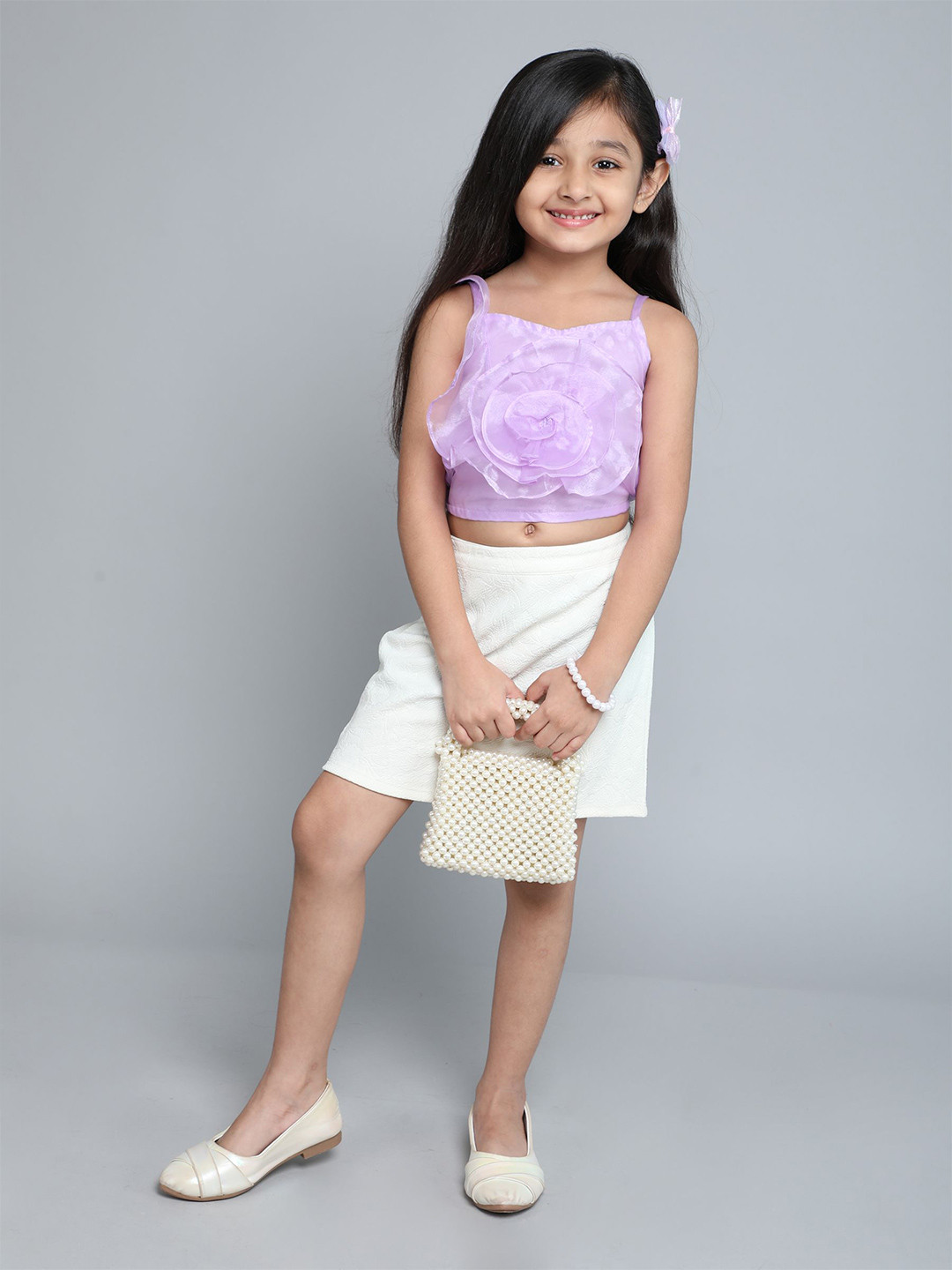 

taffykids Girls Top with Skirt, Purple
