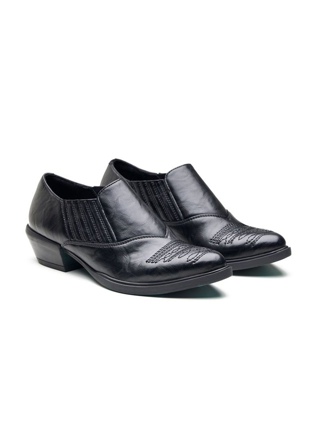 

MICHAEL ANGELO Women Casual Block-Heeled Regular Boots, Black