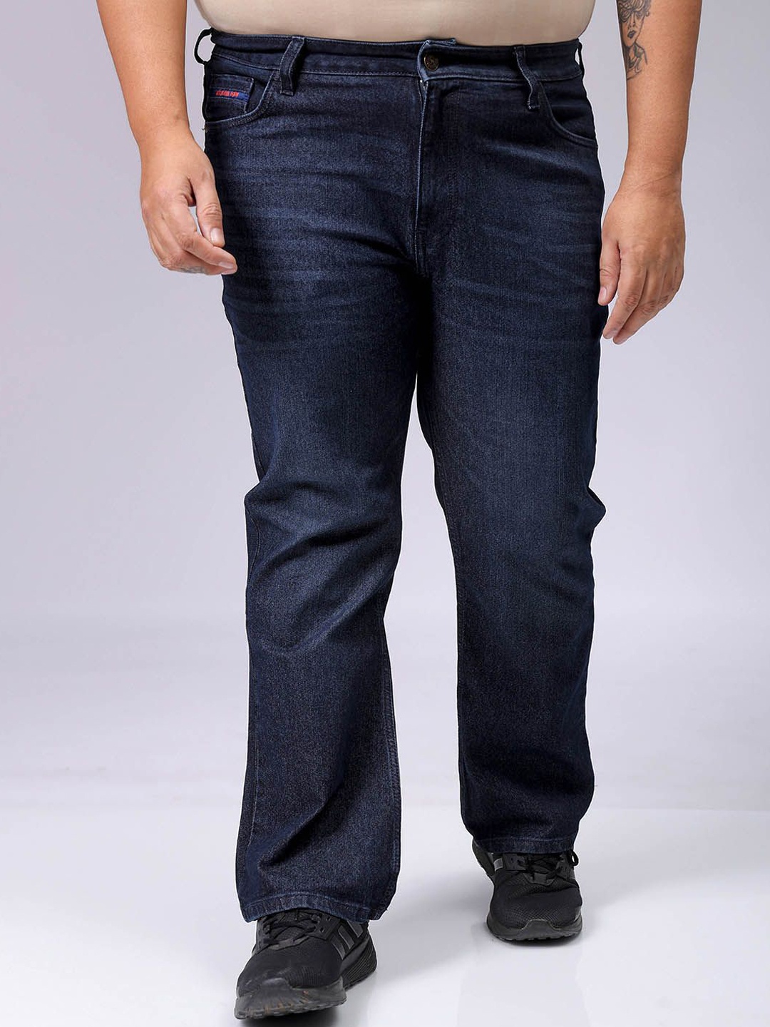 

Hardsoda by The Indian Garage Co Men Mid-Rise Bootcut Stretchable Jeans, Blue