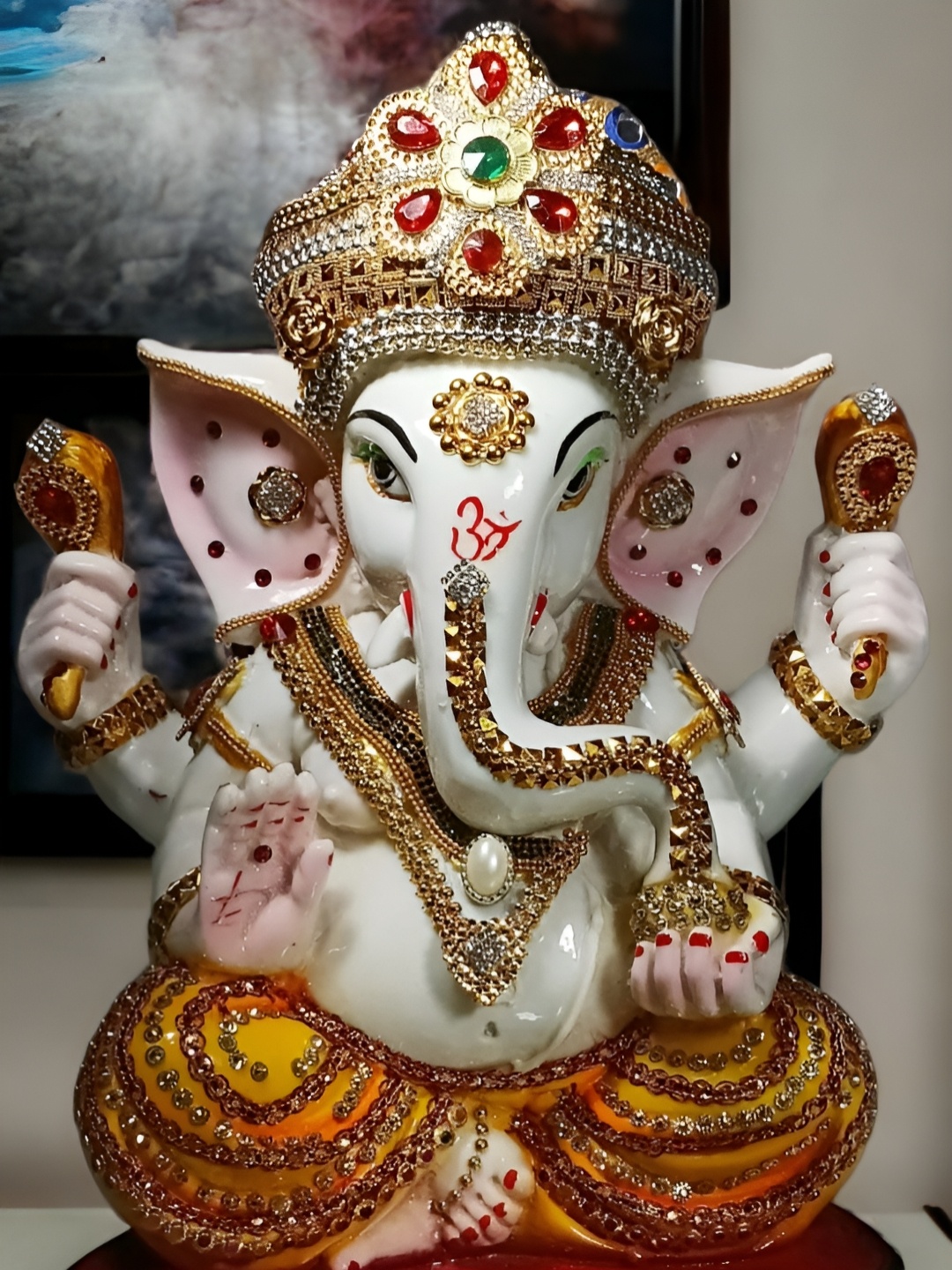 

Vrinban International White Religious Figurine Showpiece