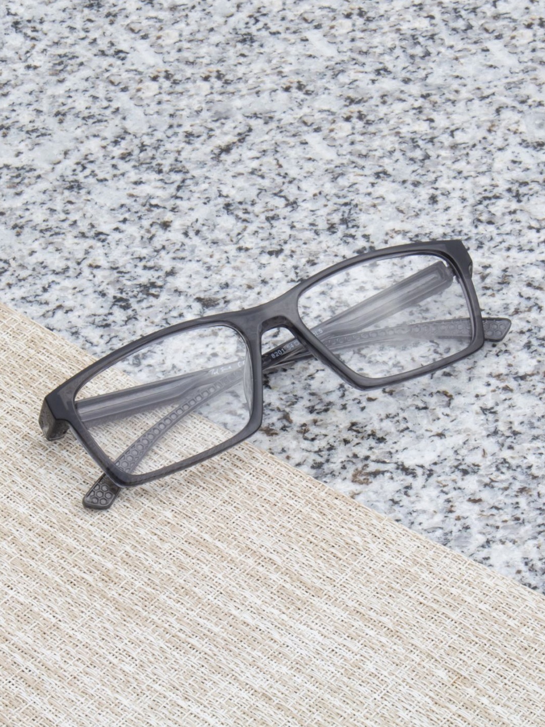 

Ted Smith Unisex Full Rim Rectangle Frames, Grey