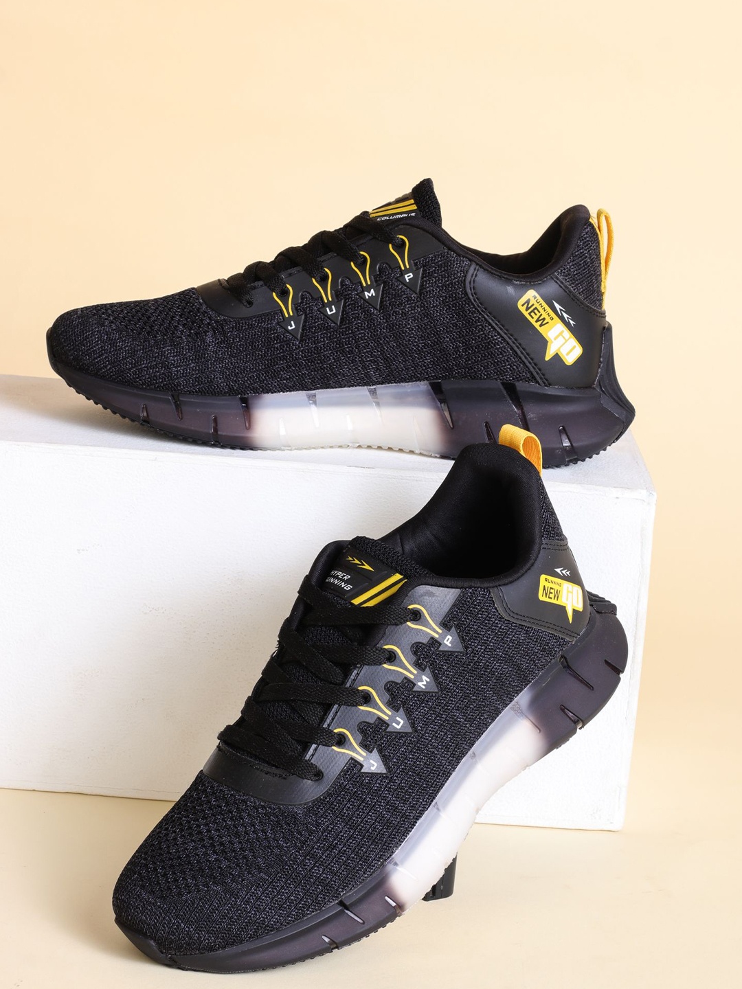 

Columbus Men Mesh Running Non-Marking Lace-Ups Outdoor Shoes, Black