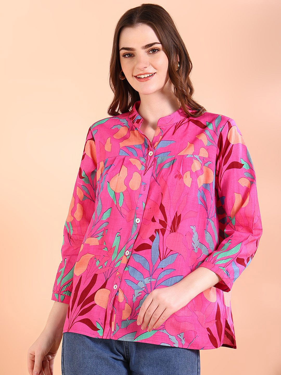 

Maaesa Women Comfort Opaque Casual Shirt, Pink