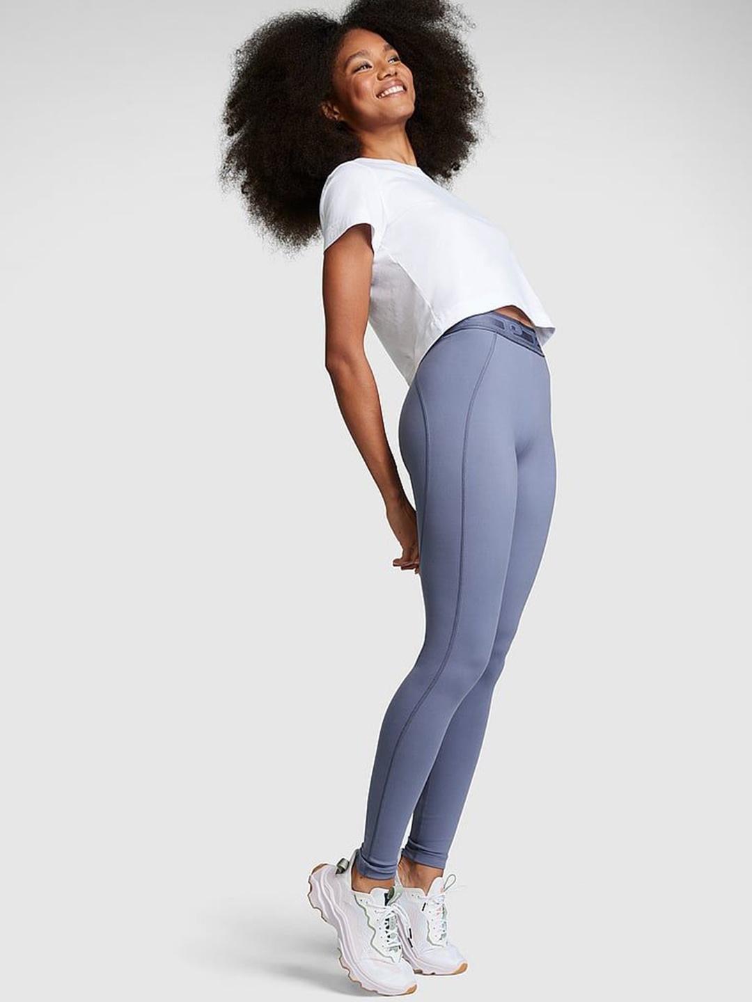 

Victoria's Secret PINK Ultimate Women High-Waist Ankle-Length Gym Tights, Blue