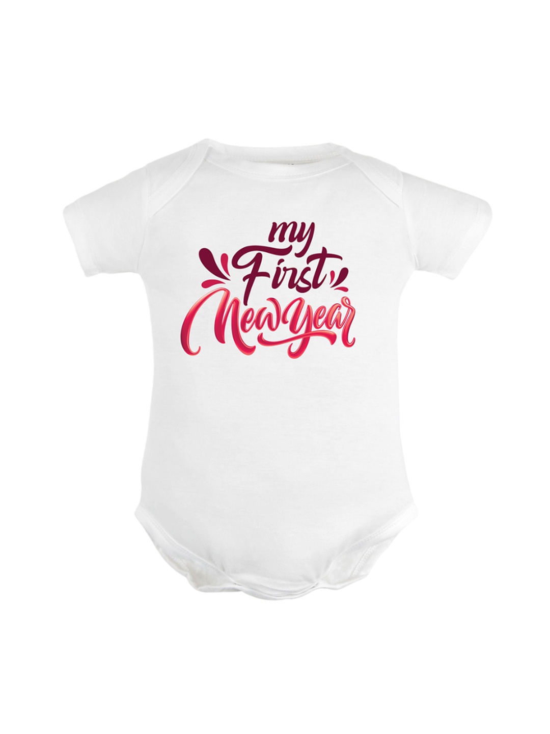

FFLIRTYGO Infants Printed Cotton Bodysuit, White