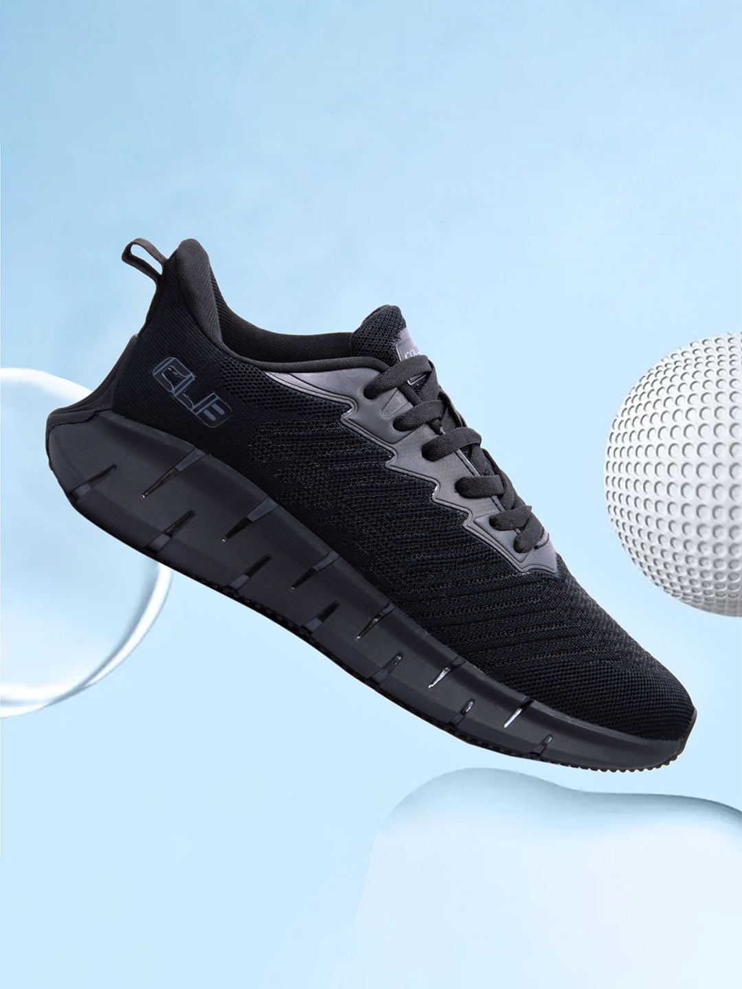 

Columbus Men Mesh Running Non-Marking Shoes, Black