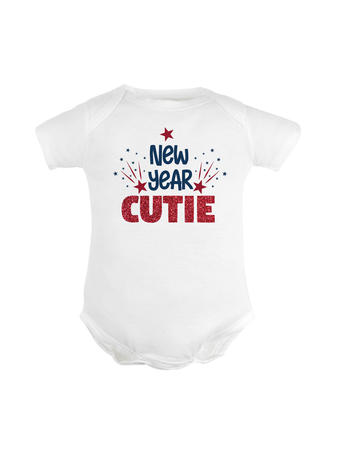 

FFLIRTYGO Infants Printed Cotton Bodysuit, White