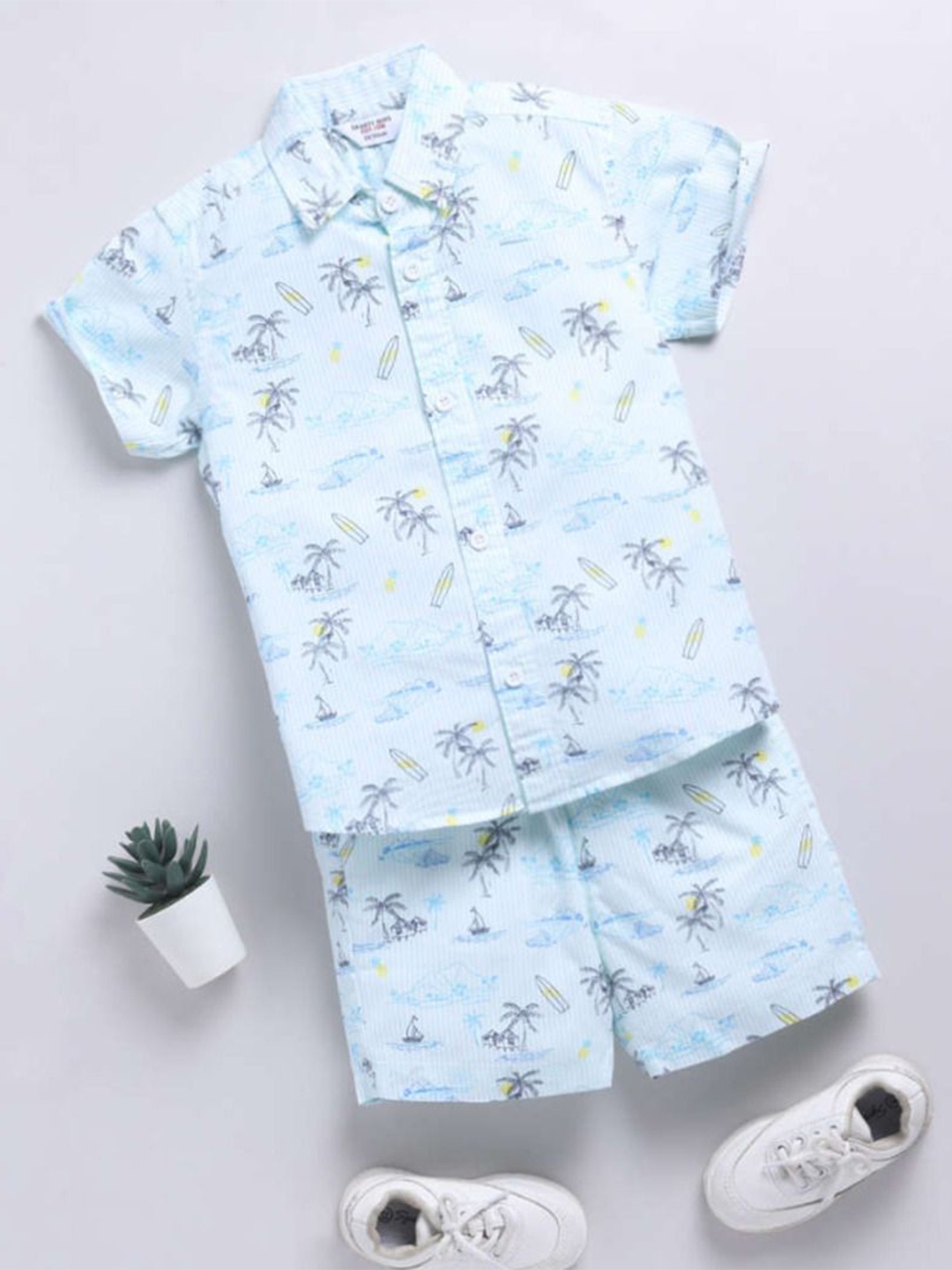 

WINSWORLD ENTERPRISE Unisex Kids Printed Shirt with Shorts, Multi