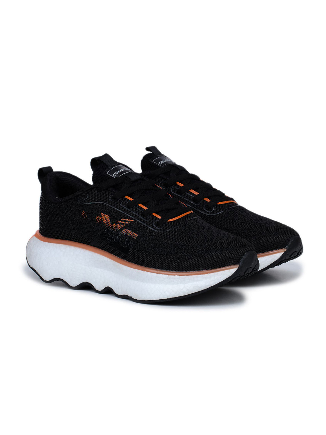 

Columbus Men Lace-Up Running Non-Marking Shoes, Black