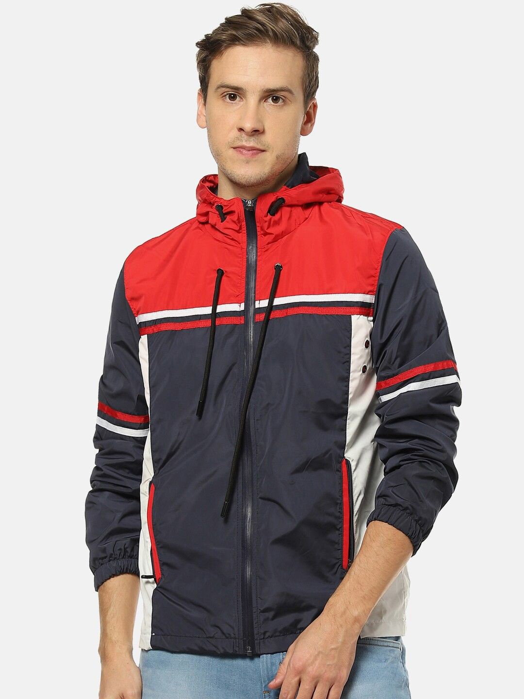 

Campus Sutra Men Colourblocked Lightweight Puffer Jacket, Multi