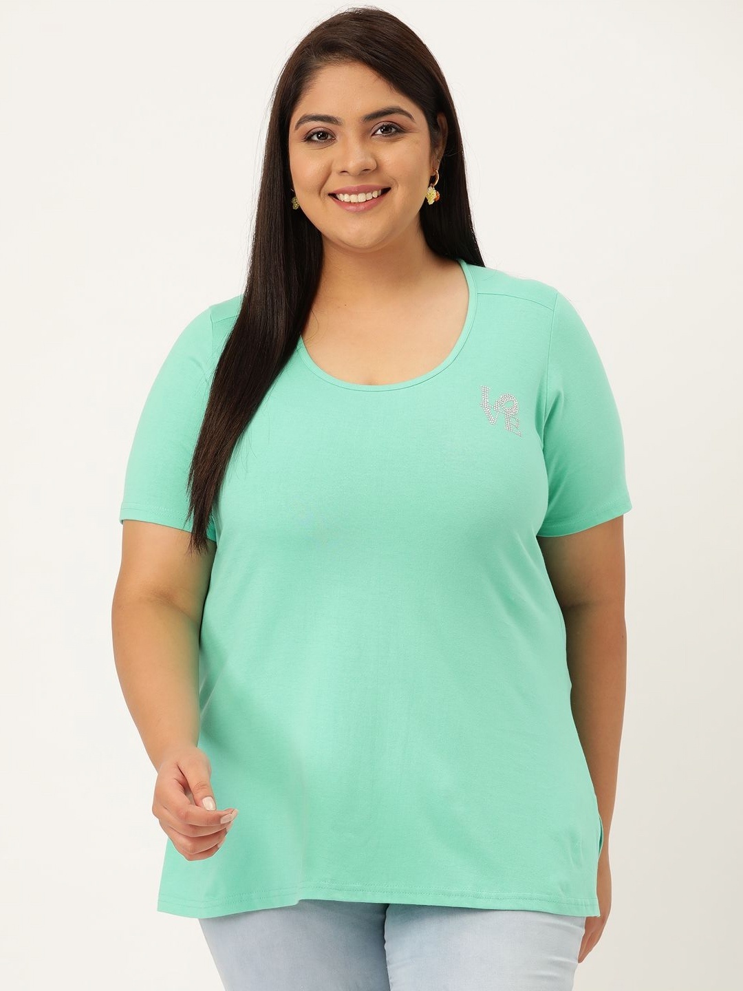 

theRebelinme Women T-shirt, Sea green