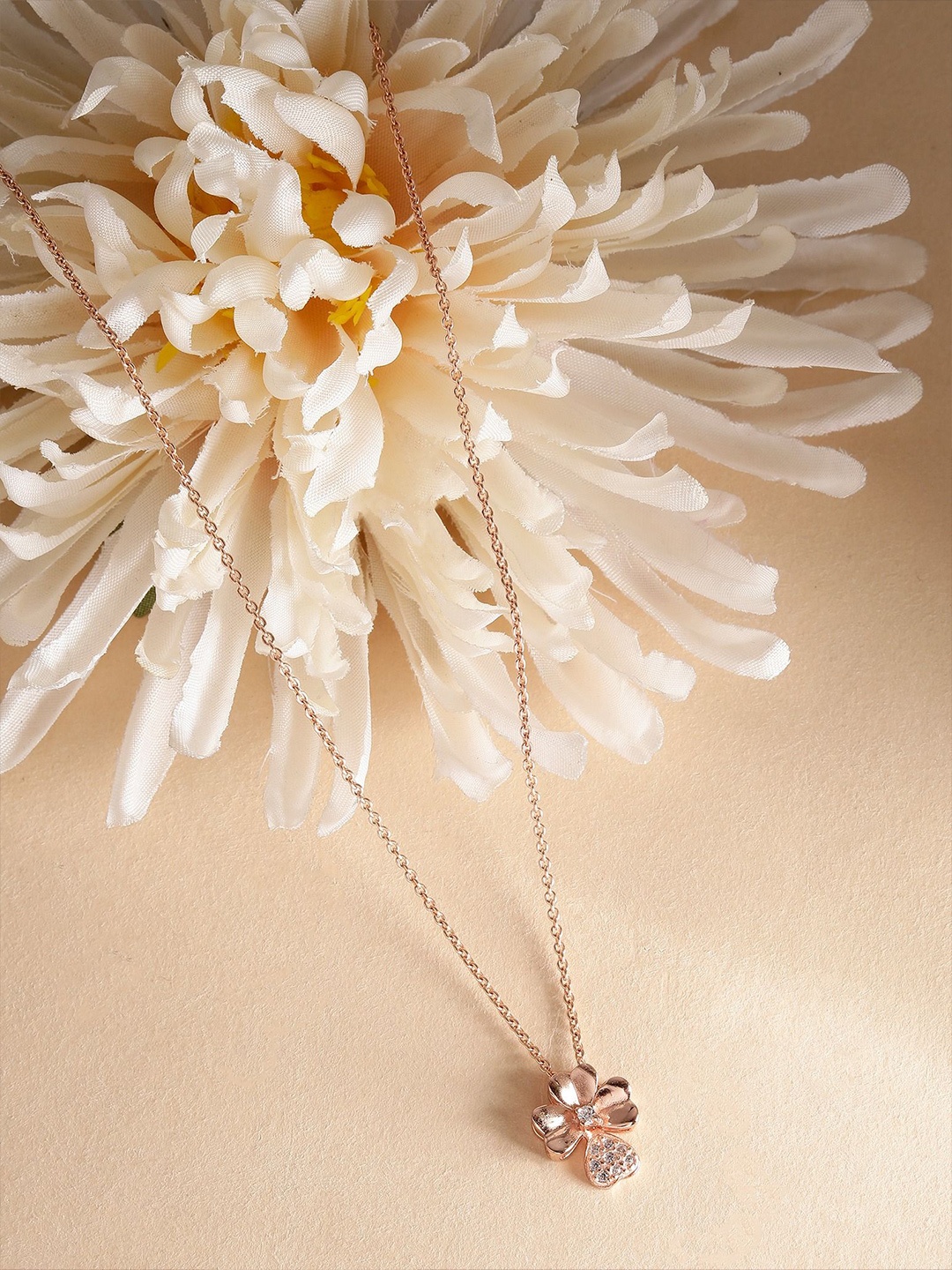 

DIAVO Sterling Silver Rose Gold-Plated Necklace