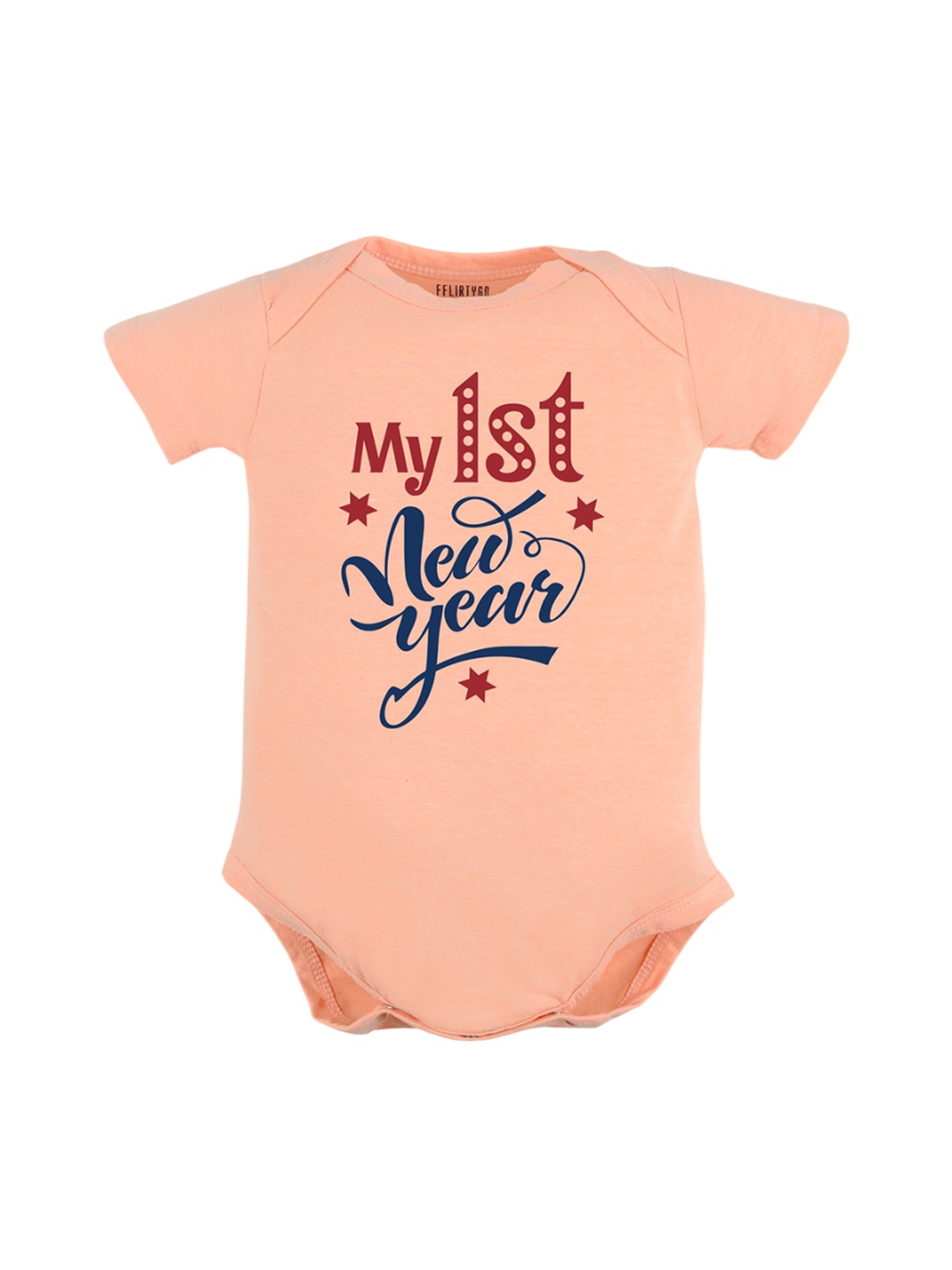 

FFLIRTYGO Infant Kids Printed Cotton Bodysuit, Peach