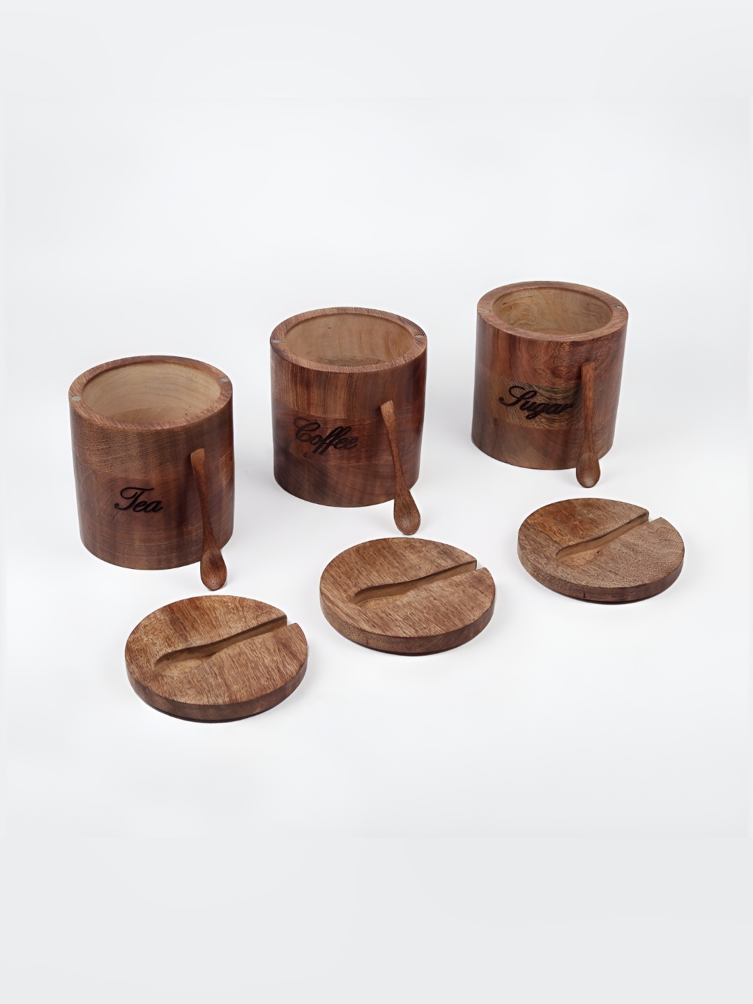 

Creation India Craft Brown 2024 Wood Easy to Clean Spice Box