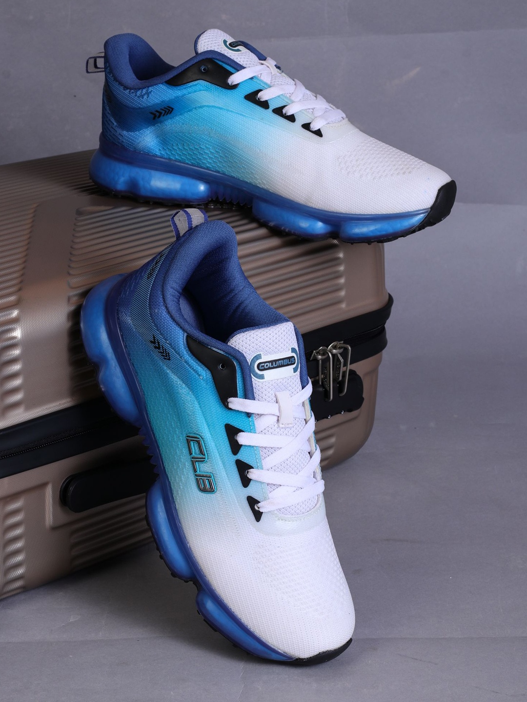 

Columbus Men Mesh Running Non-Marking Shoes, Off white
