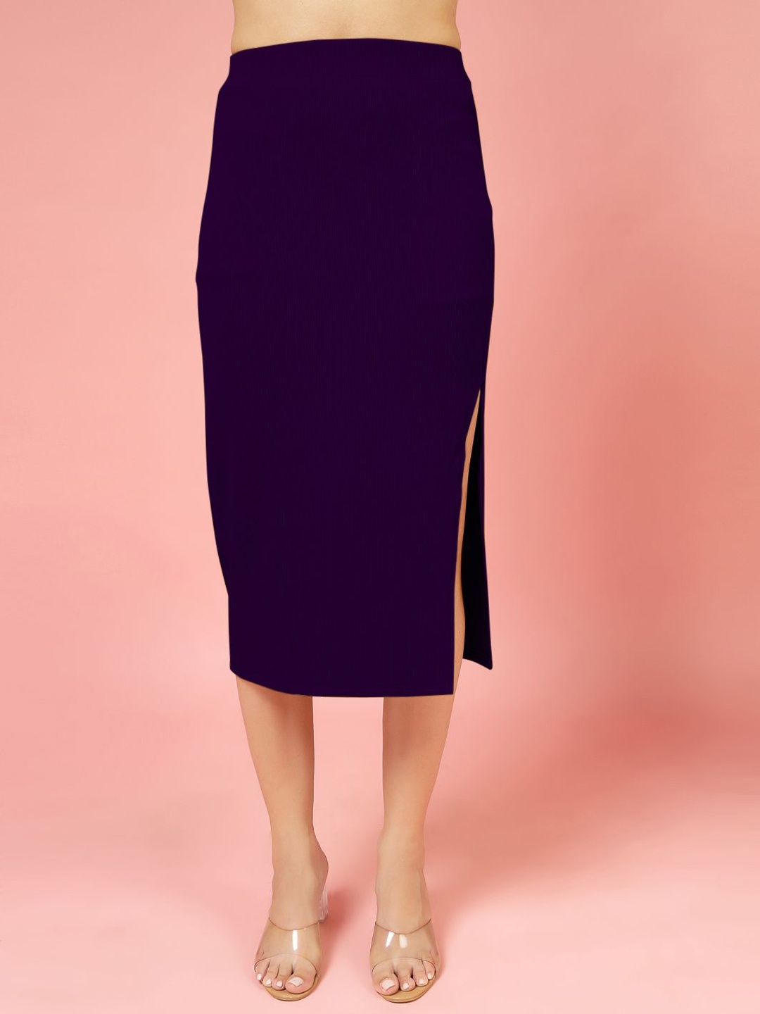 

Oomph! Pencil Midi Skirt, Purple