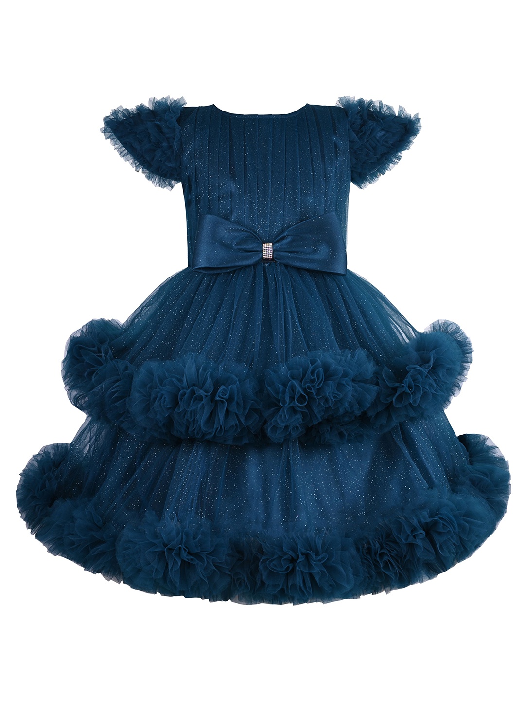 

Wish Karo Net Fit & Flare Dress, Blue