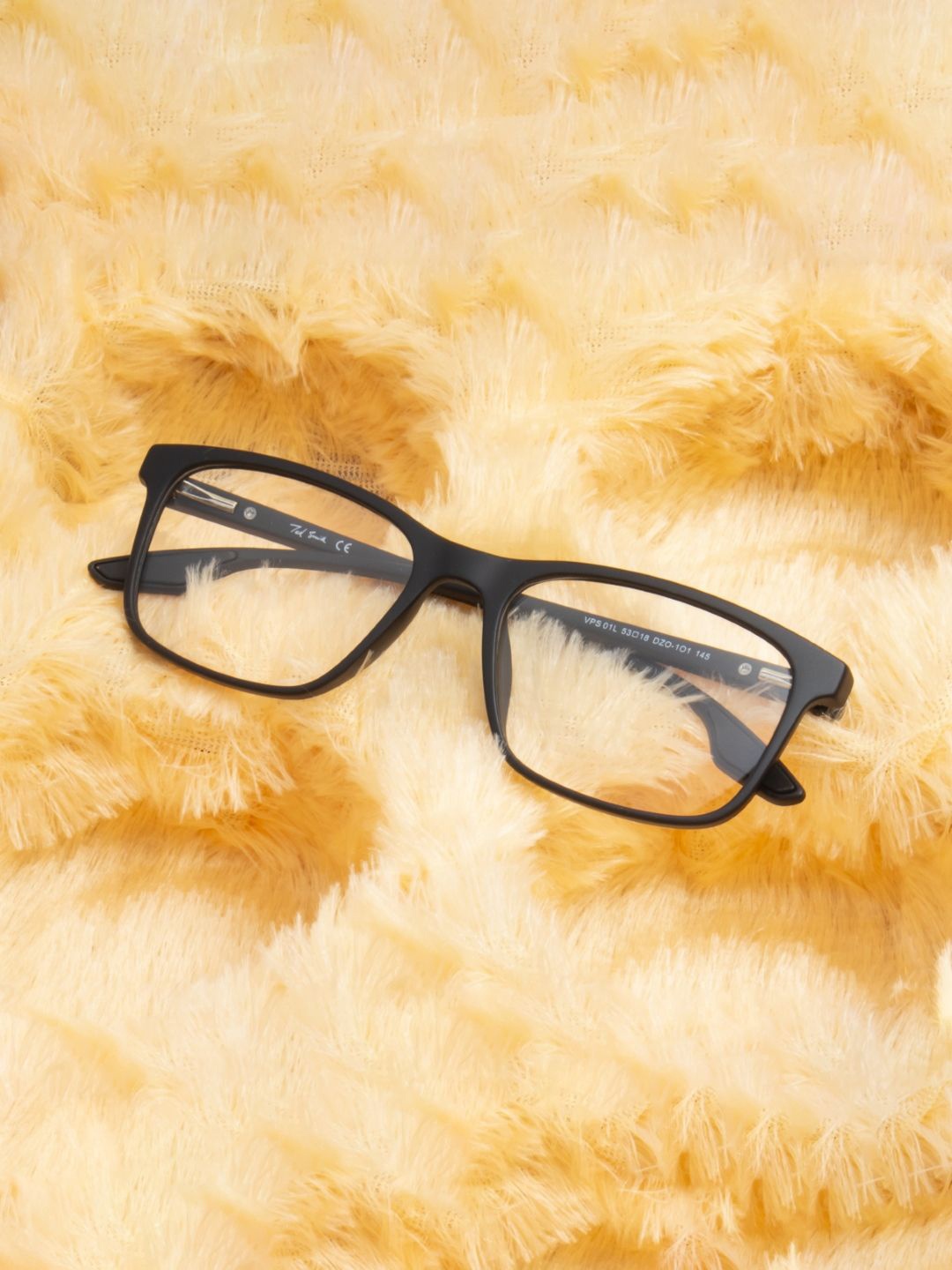

Ted Smith Unisex Full Rim Wayfarer Frames, Black