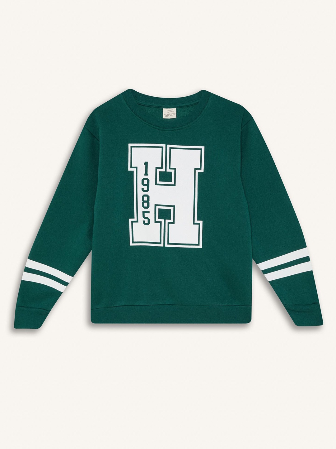 

DeFacto Boys Typography Printed Sweatshirts, Green