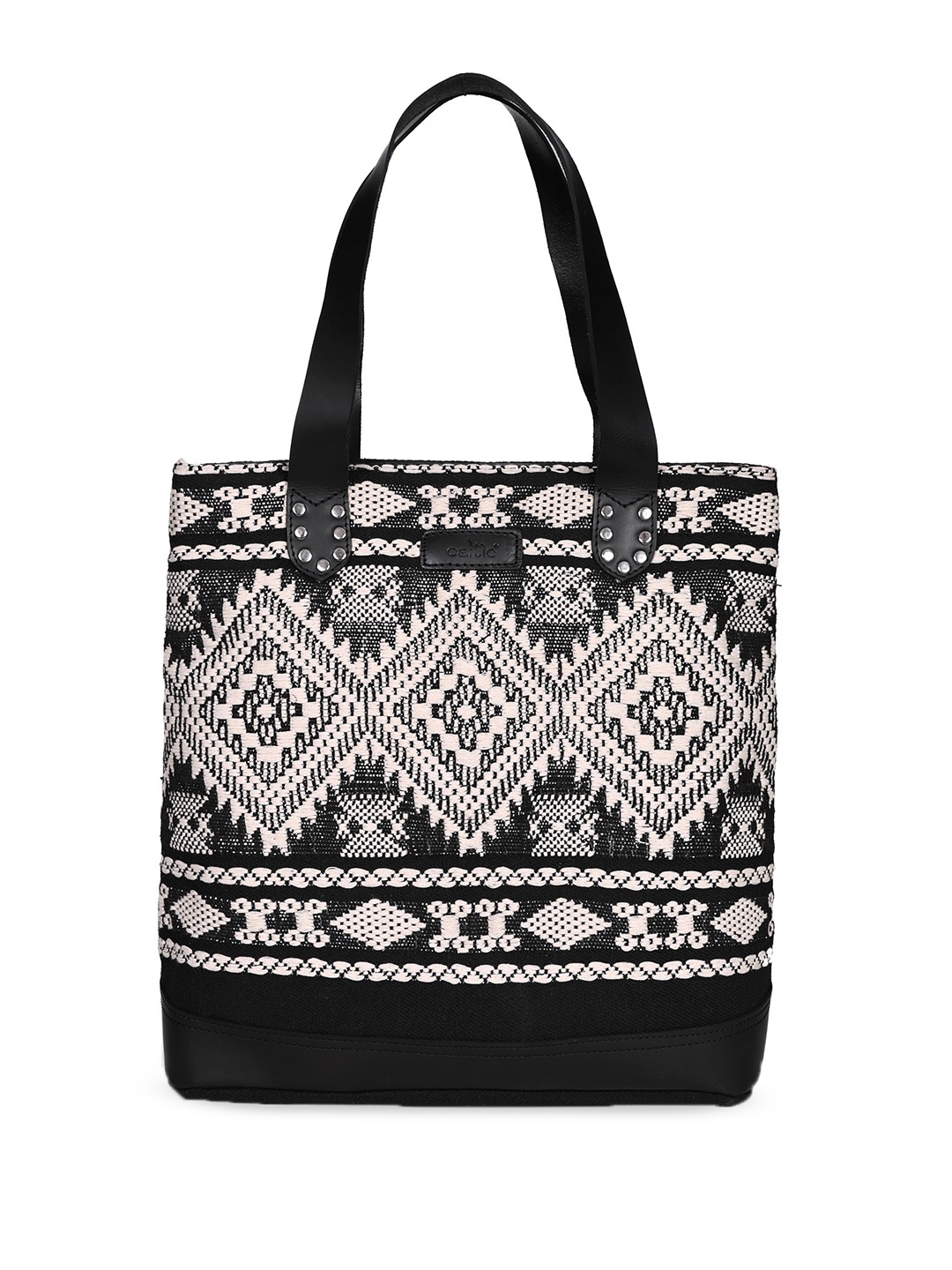 

Celtic Printed Shopper Shoulder Bag, Black