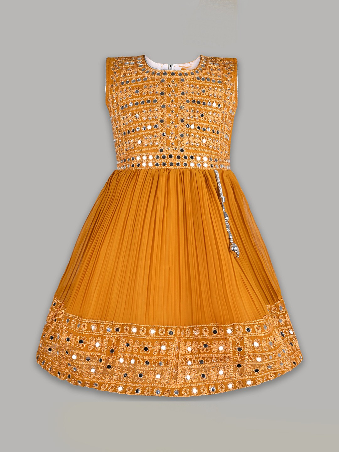 

Wish Karo Georgette A-Line Dress, Mustard