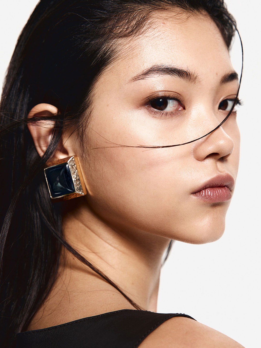 

H&M Square Clip Earrings, Gold