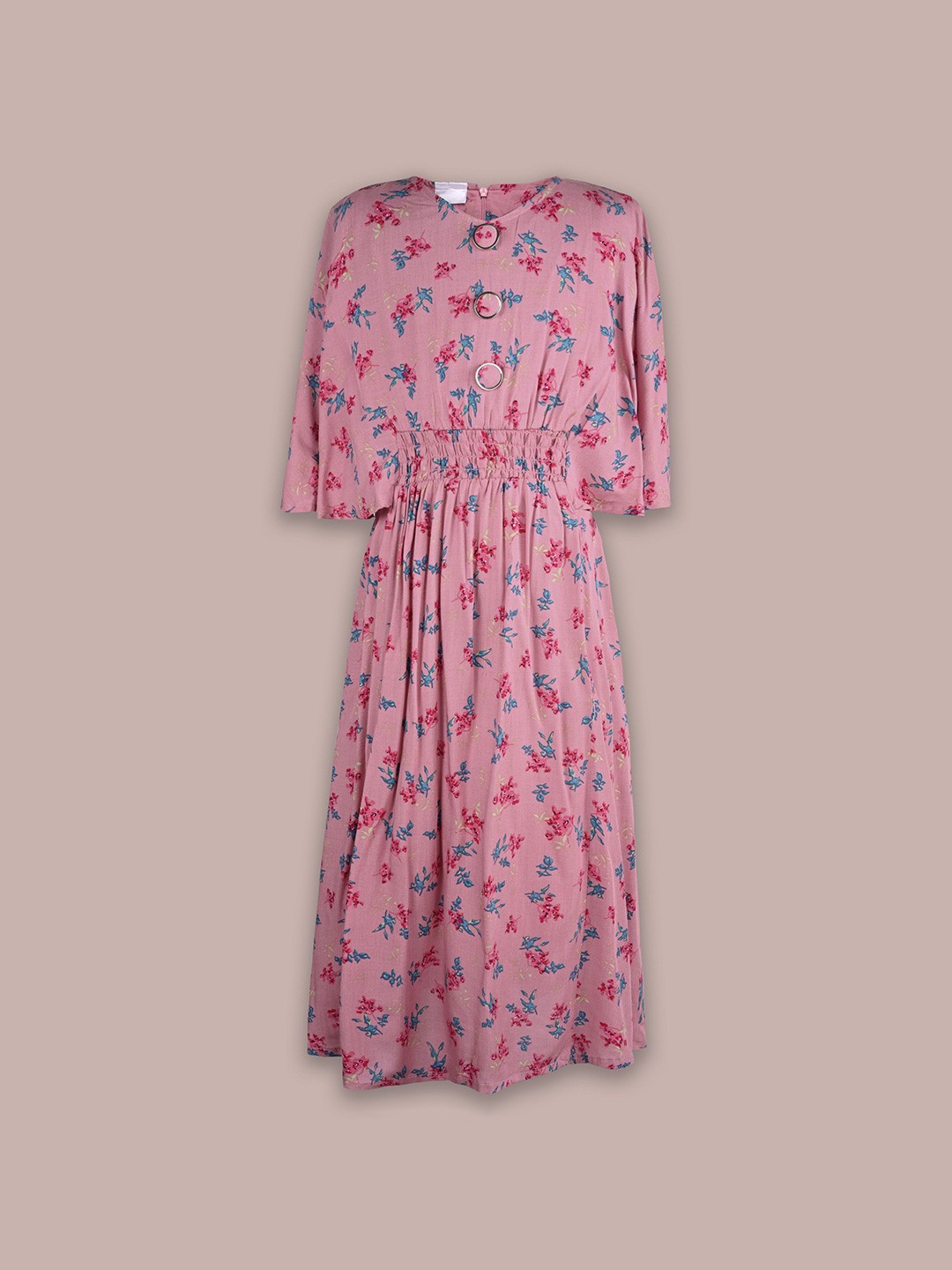 

Wish Karo Floral Print Fit & Flare Dress, Pink