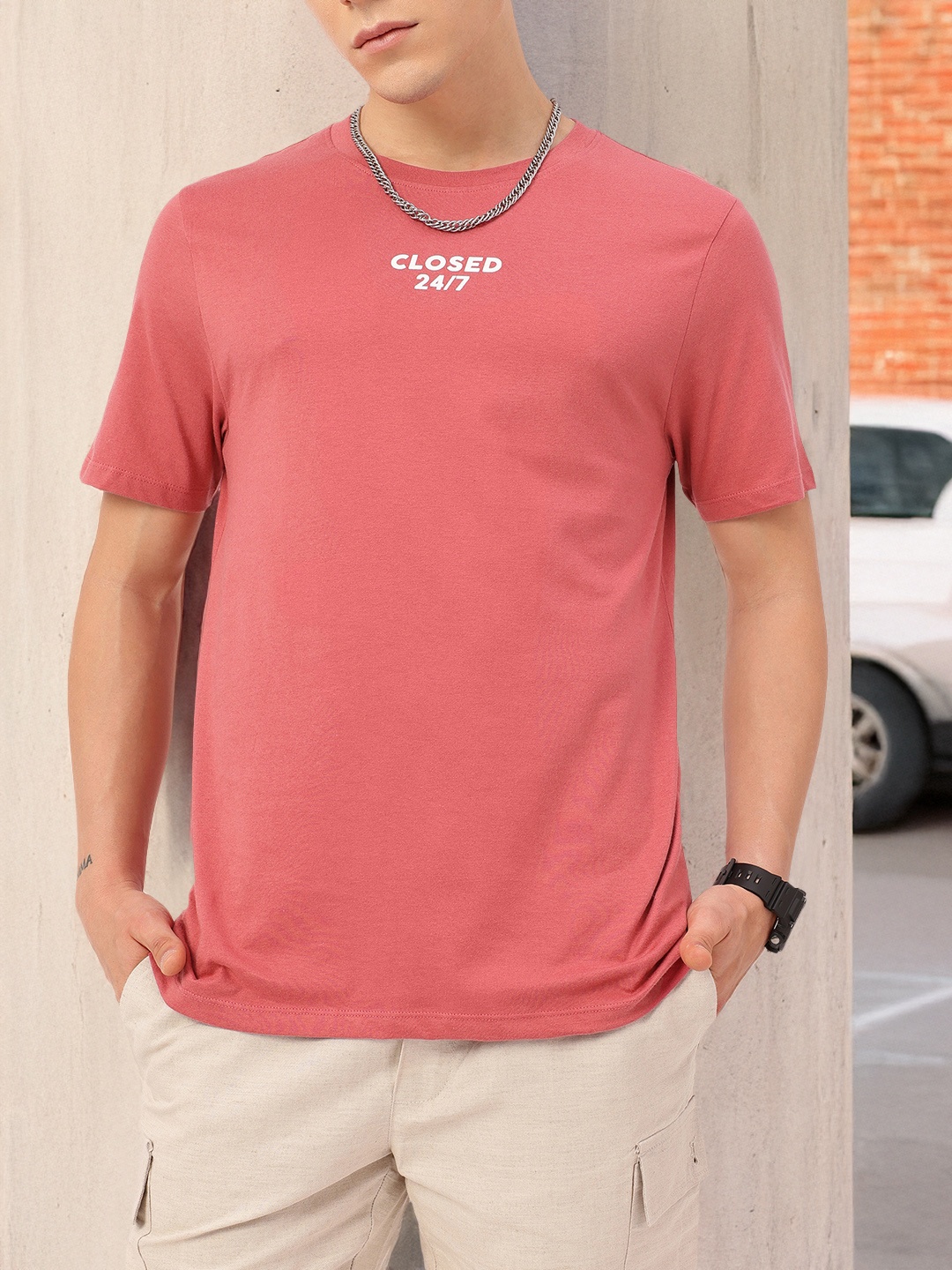 

Kook N Keech Street Vibe Casual T-shirt, Rose
