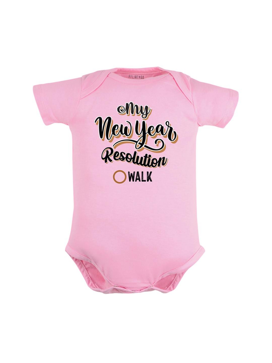 

FFLIRTYGO Infant Kids Printed Cotton Bodysuit, Pink