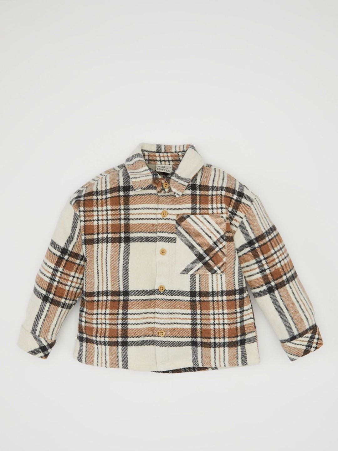 

DeFacto Boys Tartan Checks Opaque Checked Casual Shirt, Na